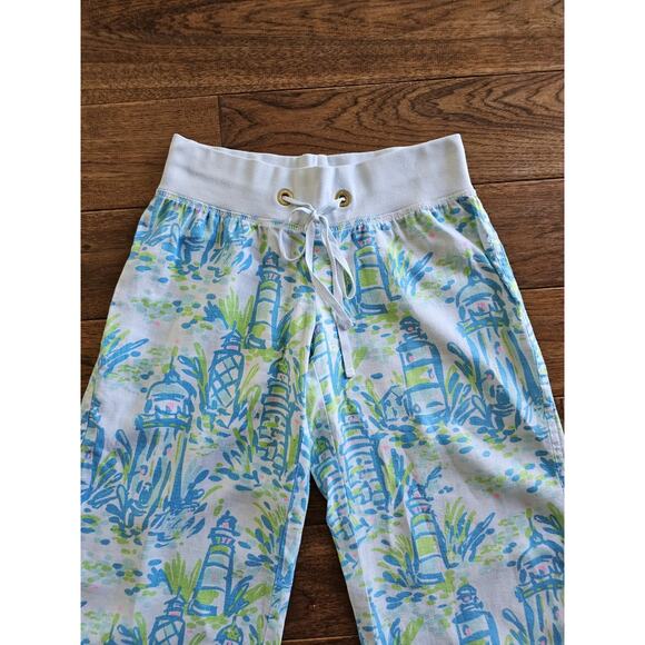 Lilly Pullizter Tropical Linen Palazzo Wide Leg Pants Women's Size XS Resort - Picture 3 of 11